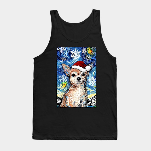 Chihuahua Santa Tank Top by sagittariusgallery